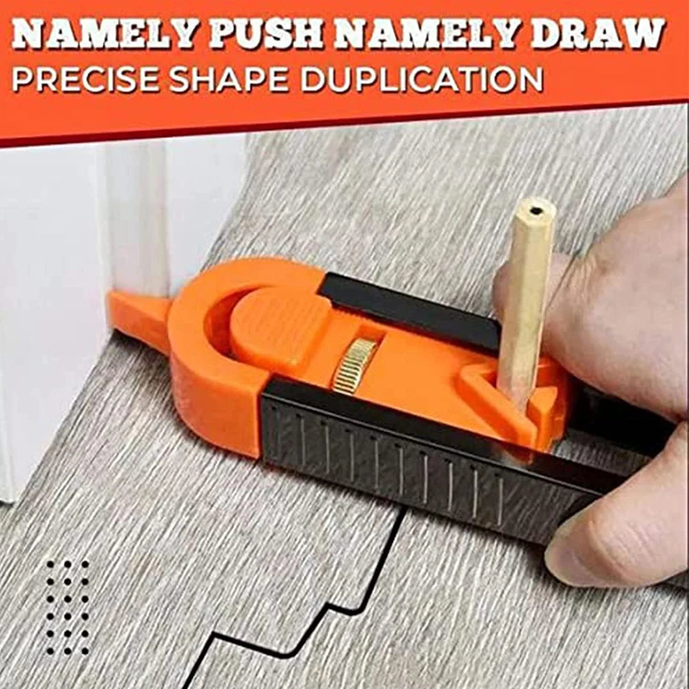 New Profile Scribing Ruler Contour Gauge with Lock Precise Scribe Tool Woodworking Edge Corner Measuring Profile Duplicator