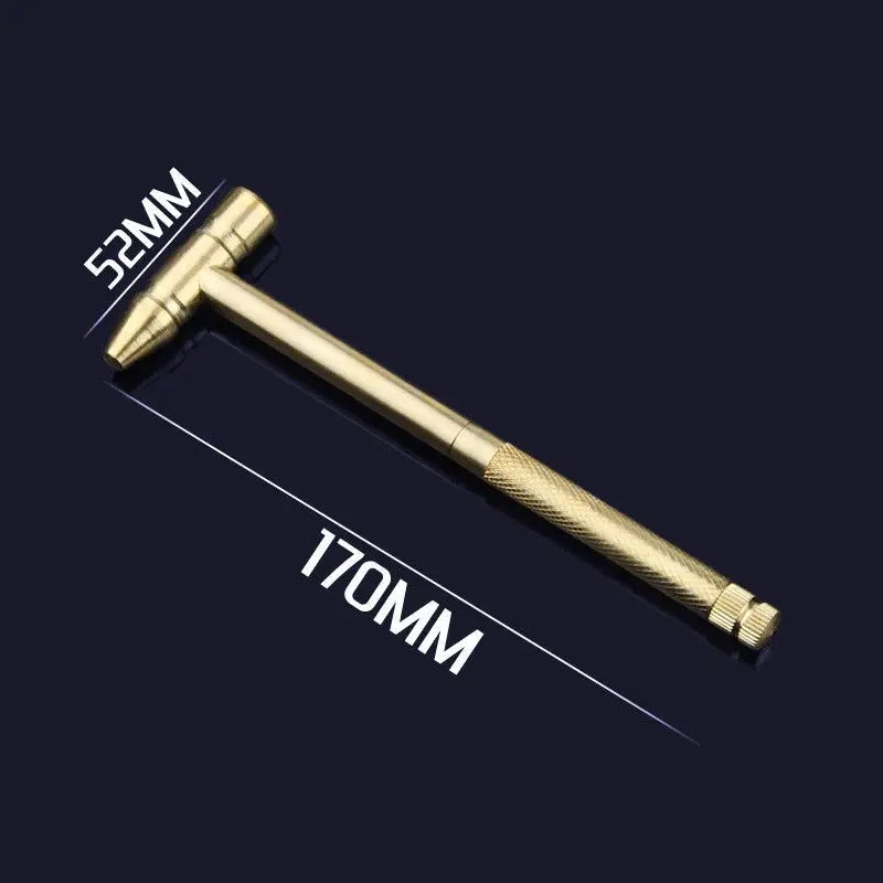 5 in 1 Multifunctional Craft Mini Hammer Screwdriver Set Copper Alloy Gold Detachable Micro Screwdriver Service Hand Tools