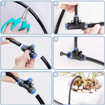 5M-20M Greenhouse Drip Irrigation Kit 360° Curved Garden Automatic Irrigation System Patio Misting Plant Watering Distribution