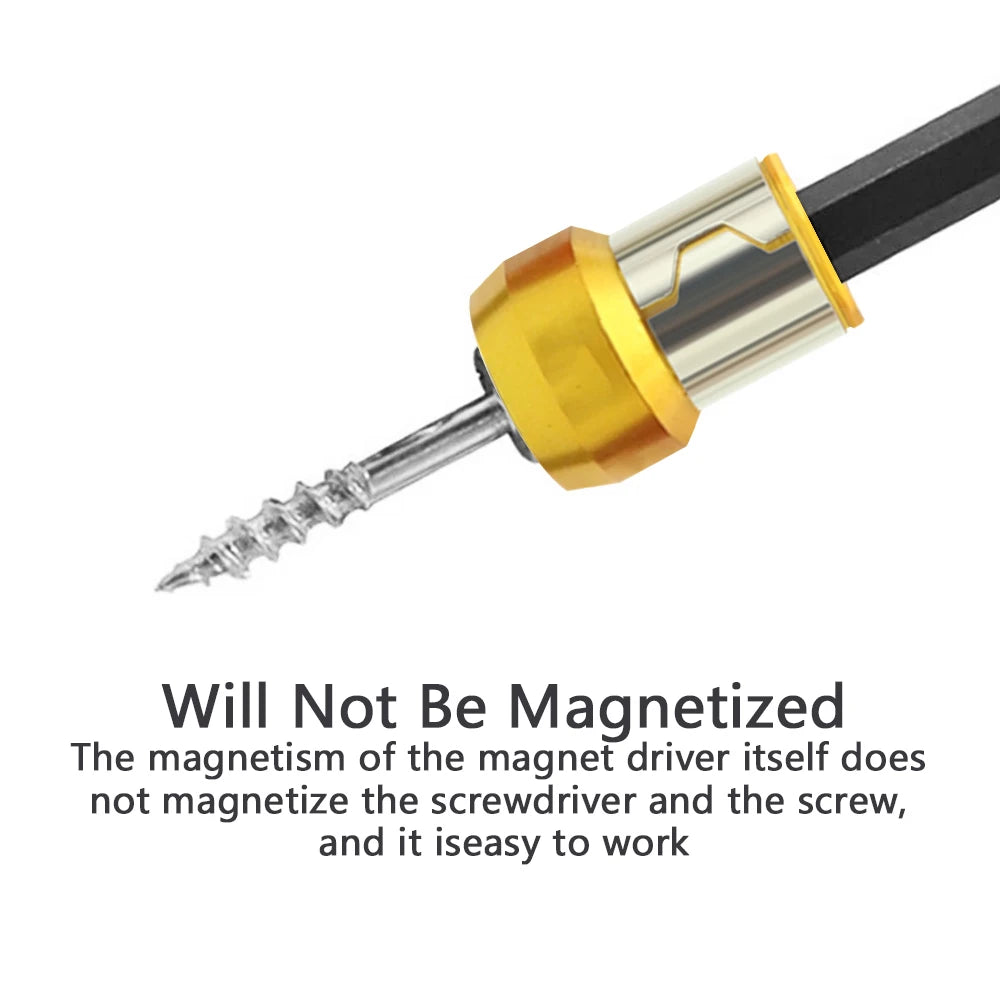 6.35Mm Magnetic Bit Alloy Batch Head Magnetic Ring Screwdriver Bit Anti-Corrosion Cross Head Positioner Electric Drill Bit