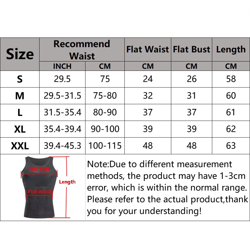Men Shapewear Undershirt Slimming Belly Shapewear Tummy Control Undershirt Body Shaper Waist Corset Tank Tops Underwear