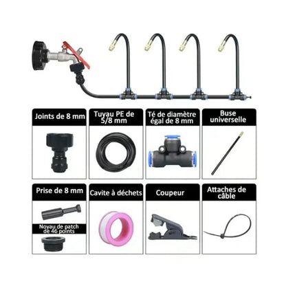 5M-20M Greenhouse Drip Irrigation Kit 360° Curved Garden Automatic Irrigation System Patio Misting Plant Watering Distribution