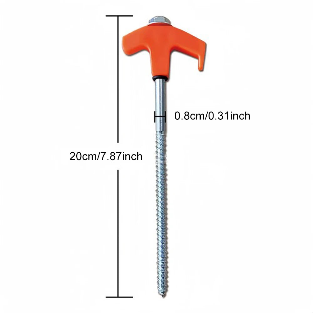 8Pcs Heavy Duty Spiral Screw with Hex Socket Stakes Ground Anchors Camping Stakes Tent Ground Nail Screw in Camping Tent Pegs