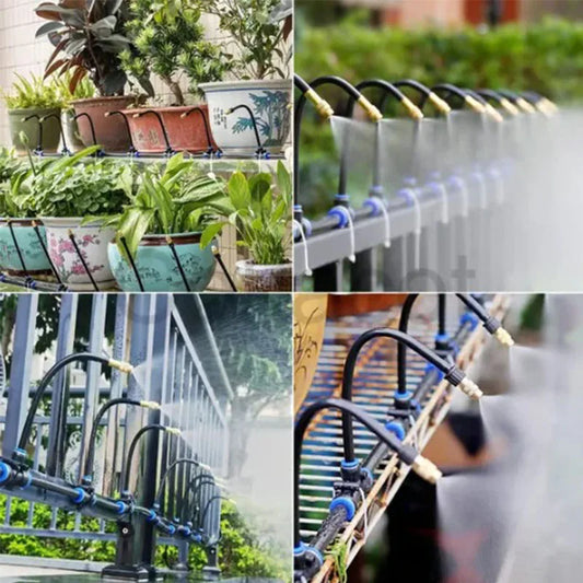 5M-20M Greenhouse Drip Irrigation Kit 360° Curved Garden Automatic Irrigation System Patio Misting Plant Watering Distribution