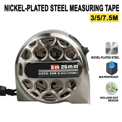 3/5/7.5M Metric Tape Measure Stainless Steel Anti-Corrosion Retractable Metric Ruler Hollow Design Woodworking Measuring Tool