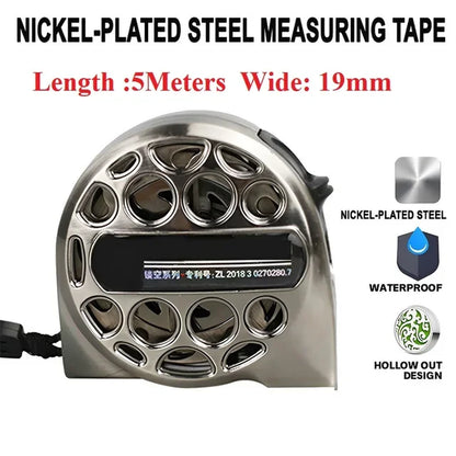 3/5/7.5M Metric Tape Measure Stainless Steel Anti-Corrosion Retractable Metric Ruler Hollow Design Woodworking Measuring Tool