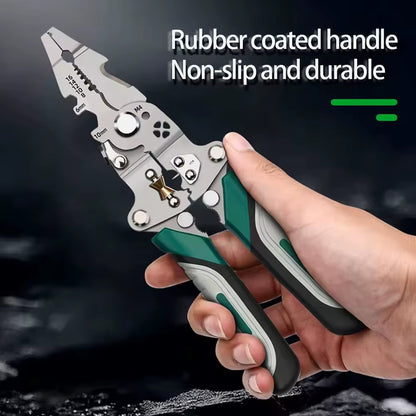 18 in 1 Foldable Wire Stripper with Pulley Design Multi-Function Electrician Tool for Wire Splitting Winding Crimping Cutting