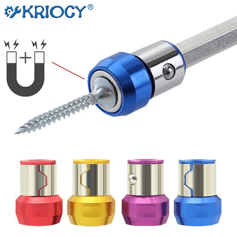 6.35Mm Magnetic Bit Alloy Batch Head Magnetic Ring Screwdriver Bit Anti-Corrosion Cross Head Positioner Electric Drill Bit
