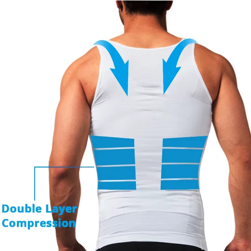 Men Shapewear Undershirt Slimming Belly Shapewear Tummy Control Undershirt Body Shaper Waist Corset Tank Tops Underwear