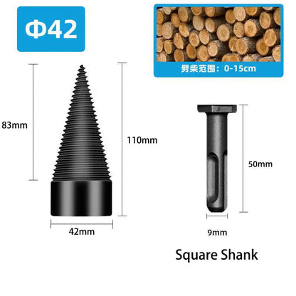 32/38/42/45/50Mm Wood Drill Bit Twist Firewood Splitting Drill Bit Wood Splitter Screw Cones Bit Square round Drill Bit for Wood