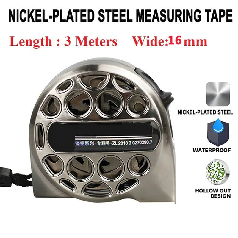 3/5/7.5M Metric Tape Measure Stainless Steel Anti-Corrosion Retractable Metric Ruler Hollow Design Woodworking Measuring Tool